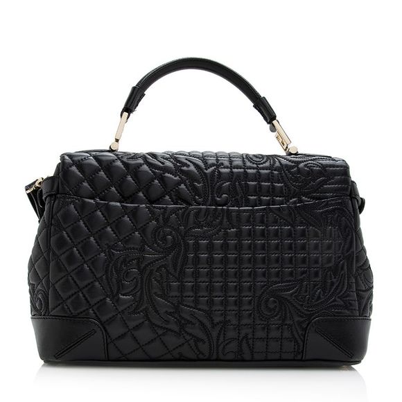 Versace Quilted Nappa Barocco Altea Vanita Satchel - Picture 3 of 15